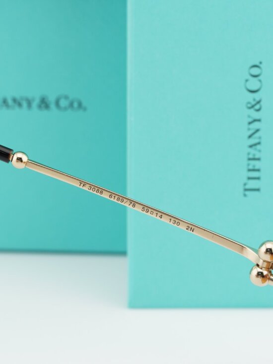 Tiffany & Co TF3088 618978 Rectangle Sunglasses - Pale Gold/Orange Gradient main image 10